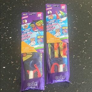 Set of 2 Kites - Colorful Butterfly and Rainbow Kites for Kids